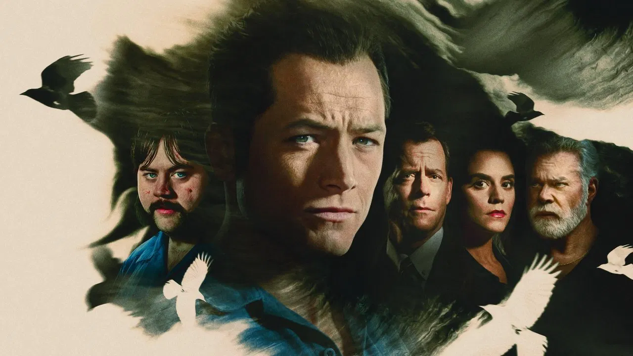 تصویر زمینه پرنده سیاه